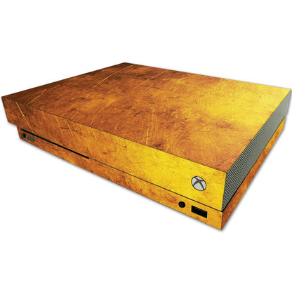 MIGHTY SKINS MightySkins Vinyl Decal for Microsoft One X - Textured Gold, Durable and Protective Cover, Easy to Apply, Model MIXBONX-Textured Gold