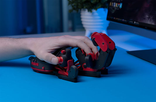 AZERON Cyborg Gaming Keypad - Programmable One-Handed Keyboard with Analog Thumbstick - Green - 29 Keys - Customizable 3D Printed Design