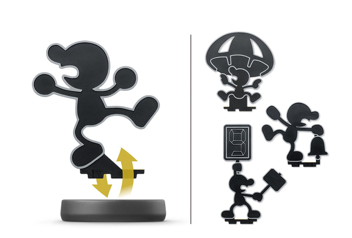 Nintendo Mr. Game & Watch Amiibo - Super Smash Bros. Collection, Black, Plastic, Model: SG_B016OAKUWM_US
