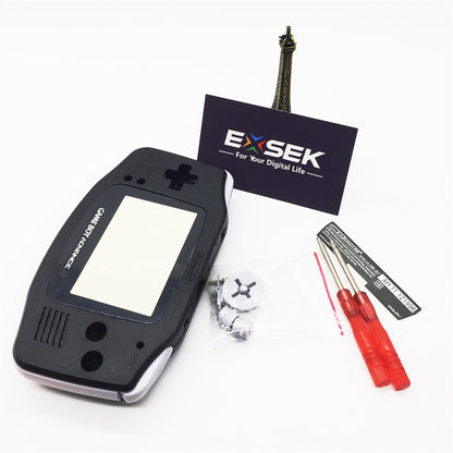 EXSEK Gameboy Advance Shell Replacement - Solid Black Housing Case