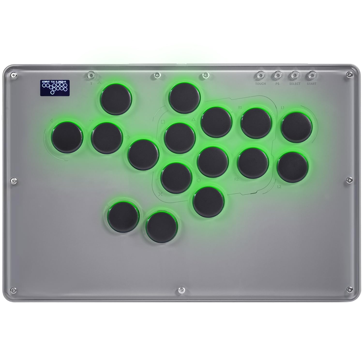 Sehawei V16 Arcade Stick - 16-Key Fight Controller for PC/PS3/PS4/Switch, Custom RGB, Turbo Functions, Gray - 30th Anniversary Edition