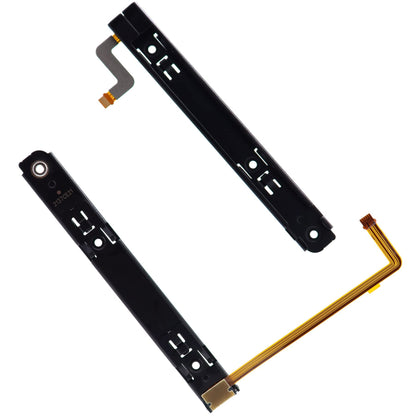 Deal4GO Joy-Con Metal Slider Rails Replacement for Nintendo Switch OLED - Left & Right Rail Set, Black, Model HEG-JCR-01