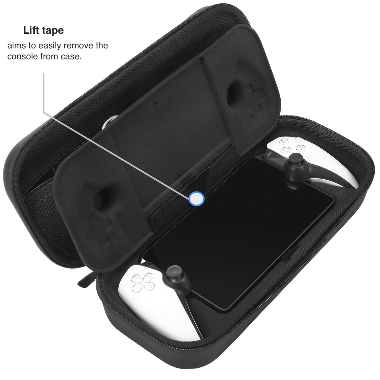 Migitec Carrying Case for PS Portal Remote Player - Protective Travel Storage, Black, Model MI-PSPEC