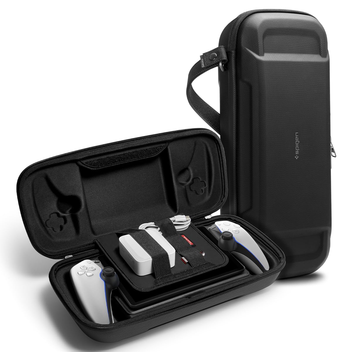 Spigen Rugged protective gear Pro Designed for PlayStation Portal Remote Player Hard Shell Tpartyl Carrying Case - Black
