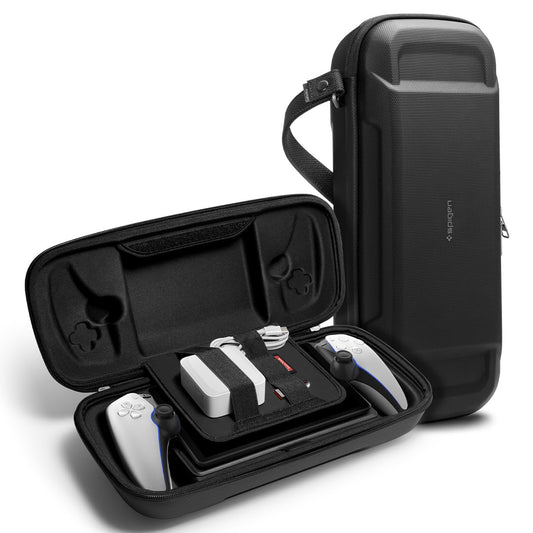 Spigen Rugged protective gear Pro Designed for PlayStation Portal Remote Player Hard Shell Tpartyl Carrying Case - Black