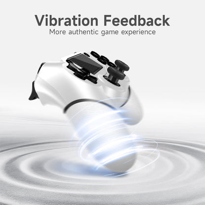 AceGamer Wireless PS4 Controllers - Non-Slip Grip, 2 USB-C Cables, White (2 Pack)