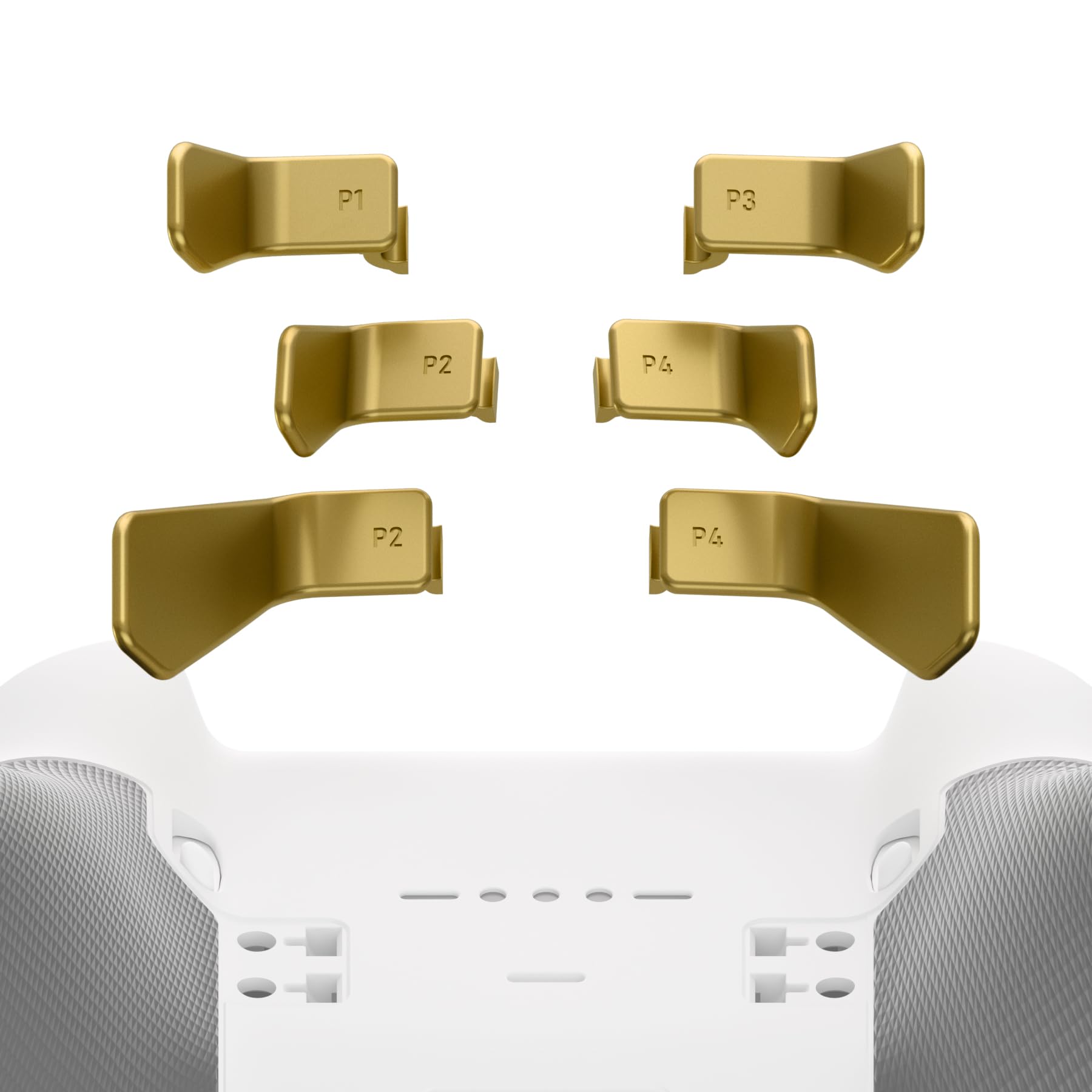 eXtremeRate Swift Paddles for Xbox Elite 1/2 Controller  6 in 1 Replacement Interchangeable Accessories Back Paddles for Xbox Elite 2 Controller - Metalic Hero Gold