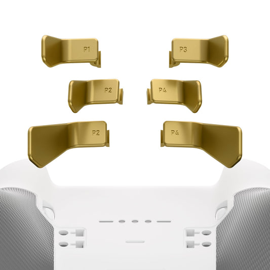 eXtremeRate Swift Paddles for Xbox Elite 1/2 Controller  6 in 1 Replacement Interchangeable Accessories Back Paddles for Xbox Elite 2 Controller - Metalic Hero Gold