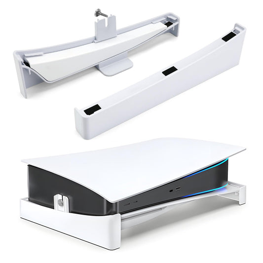 YIBEICO PS5 Horizontal Stand for Disc & Digital Edition Console, White, Model Y587659, Perfect for PS5 Accessories