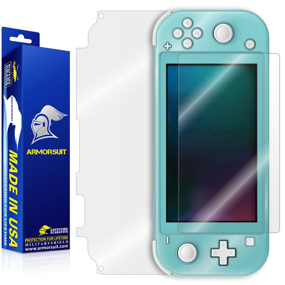 ArmorSuit MilitaryShield Full Body Skin Film + Screen Protector for Nintendo Switch Lite (2019) - Anti-Bubble HD Clear Film