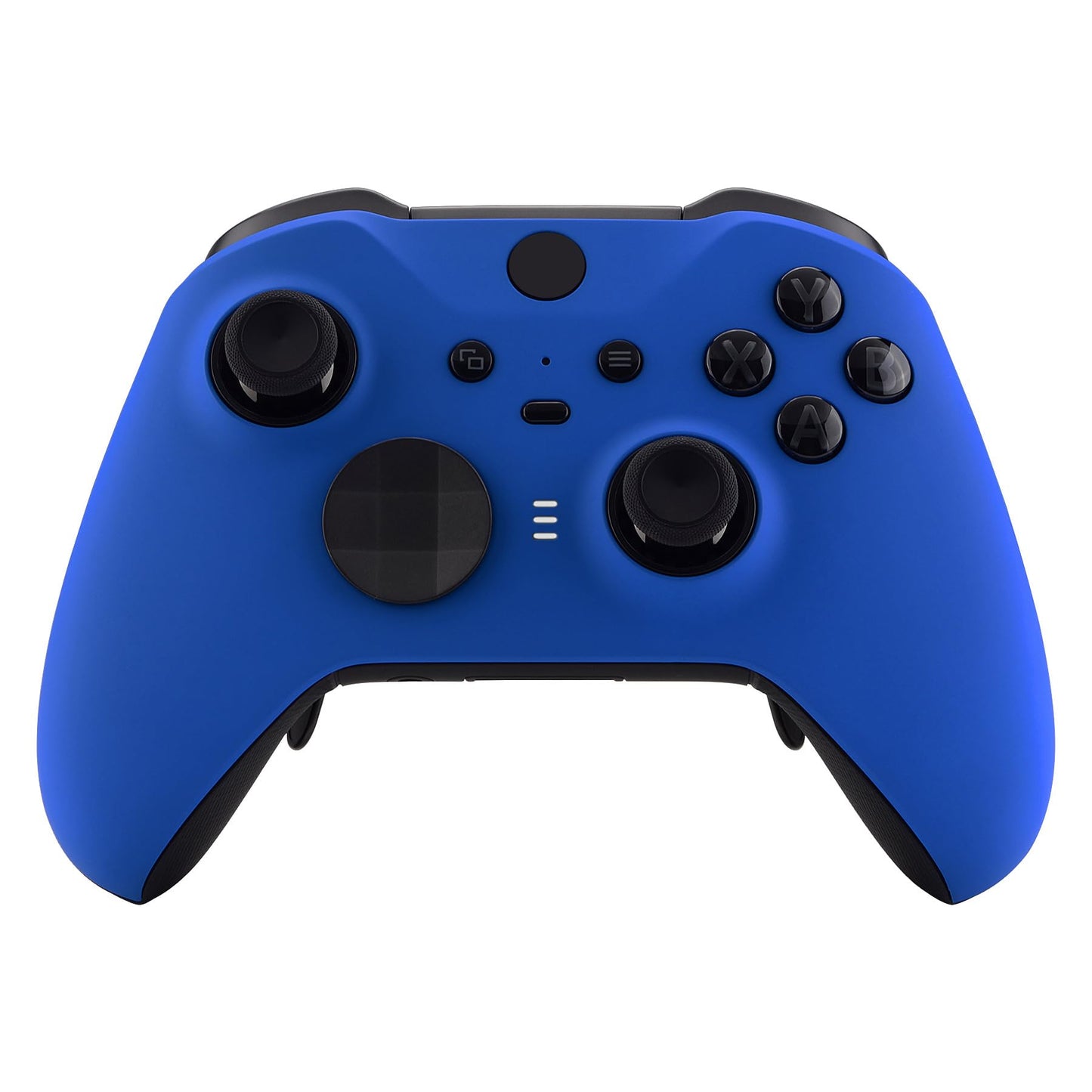 eXtremeRate Blue Soft Touch Grip Faceplate Cover  Front Housing Shell Case Replacement Kit for Xbox One Elite Series 2  Xbox Elite 2 Core Controller Model 1797 - Controller NOT Included