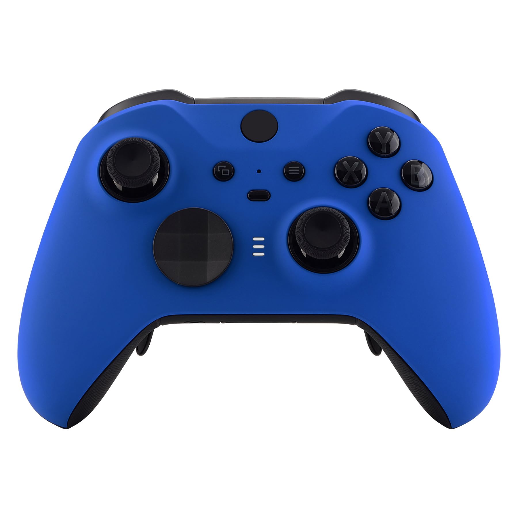 eXtremeRate Blue Soft Touch Grip Faceplate Cover  Front Housing Shell Case Replacement Kit for Xbox One Elite Series 2  Xbox Elite 2 Core Controller Model 1797 - Controller NOT Included