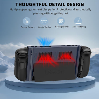 TUDIOW Protective Case for Lenovo Legion Go - Shock-Absorption, Anti-Scratch, Non-Slip, Blue, with 4 Thumb Grip Caps, 8.8'' Accessories