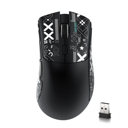 ATTACK SHARK R1 Wireless Gaming Mouse - Tri-Mode (2.4G/Wired/BT5.2), 55g, 18K DPI, Ergonomic Design, Black with