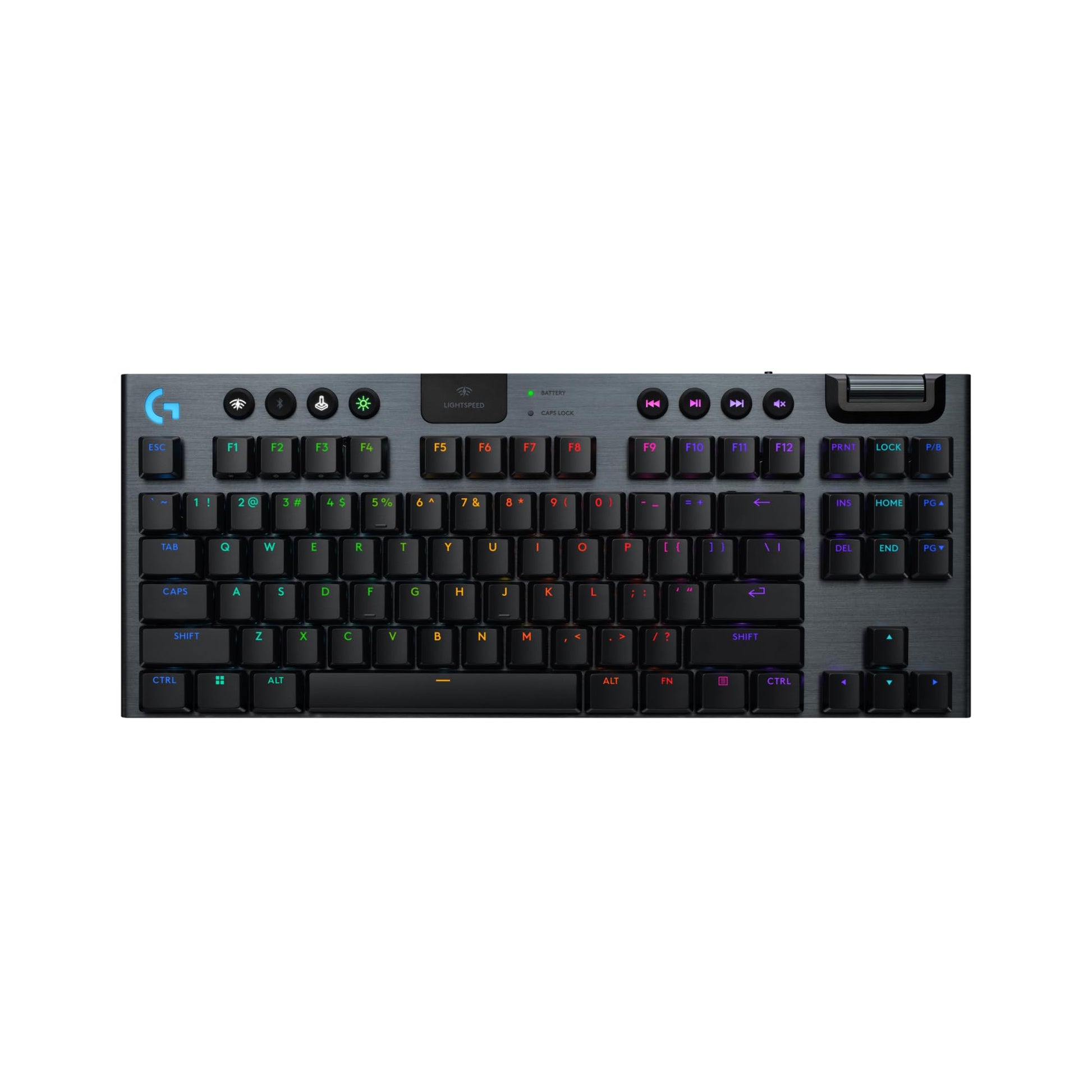 Logitech G915 X Lightspeed TKL Low-Profile Wireless Gaming Keyboard  Double-Shot PBT Keycaps  Fully Programmable Keys  RGB Backlighting  Sleek Aluminum Finishing  GL Blue Clicky - PC/Mac