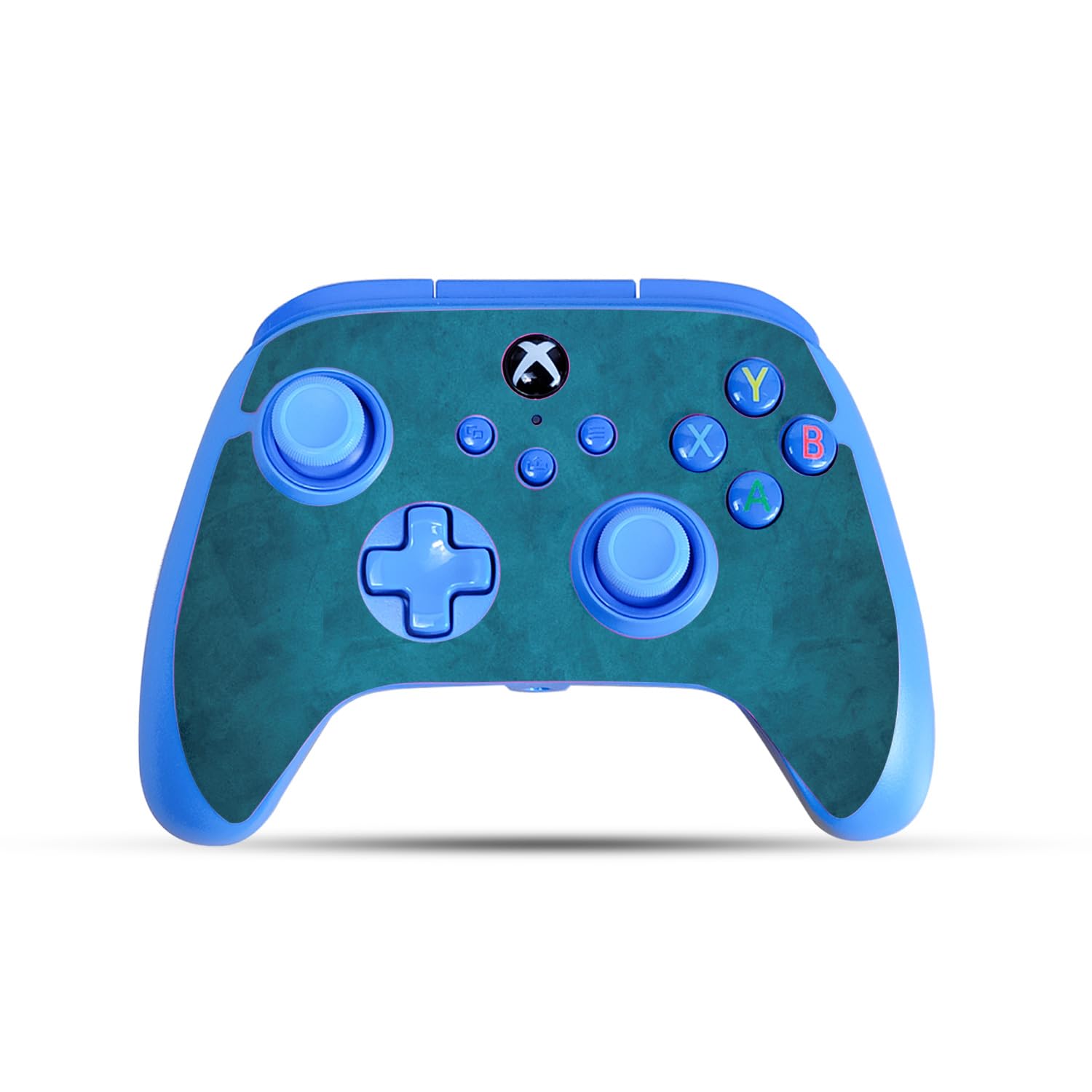 Gaming Skin Compatible with PowerA Xbox Series X|S Enhanced Wired Controller - Blue Strokes - Premium 3M Vinyl Protective Wrap Decal Cover - Easy to Apply | Crafted in The USA by MightySkins