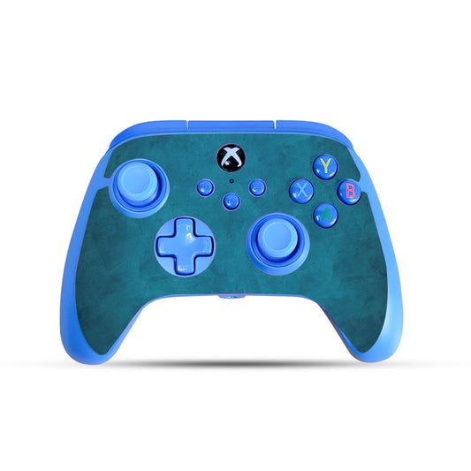 Gaming Skin Compatible with PowerA Xbox Series X|S Enhanced Wired Controller - Blue Strokes - Premium 3M Vinyl Protective Wrap Decal Cover - Easy to Apply | Crafted in The USA by MightySkins