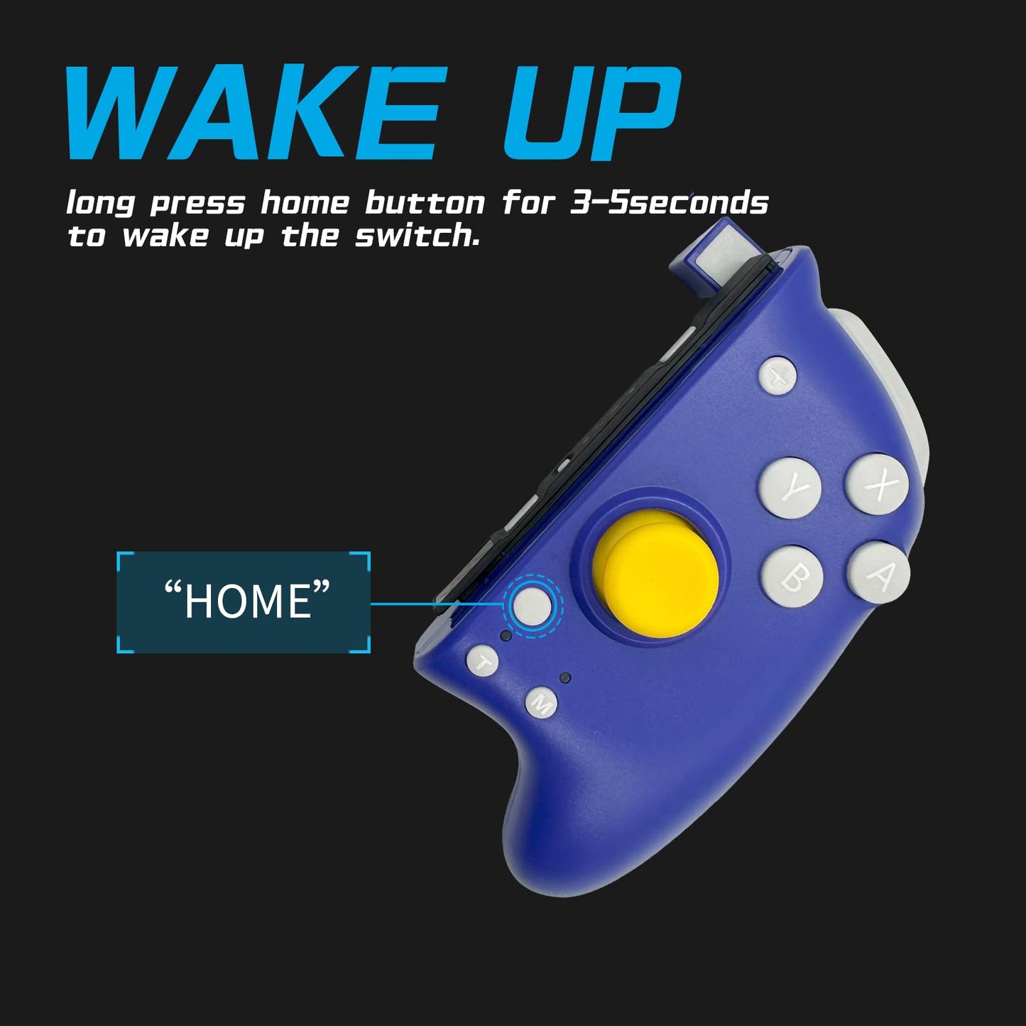 COIORVIS Joy Pad Controller for Switch - Wireless, Turbo, Motion Control, 11cm x 6.5cm x 2.5cm, Blue, Model 8801V03