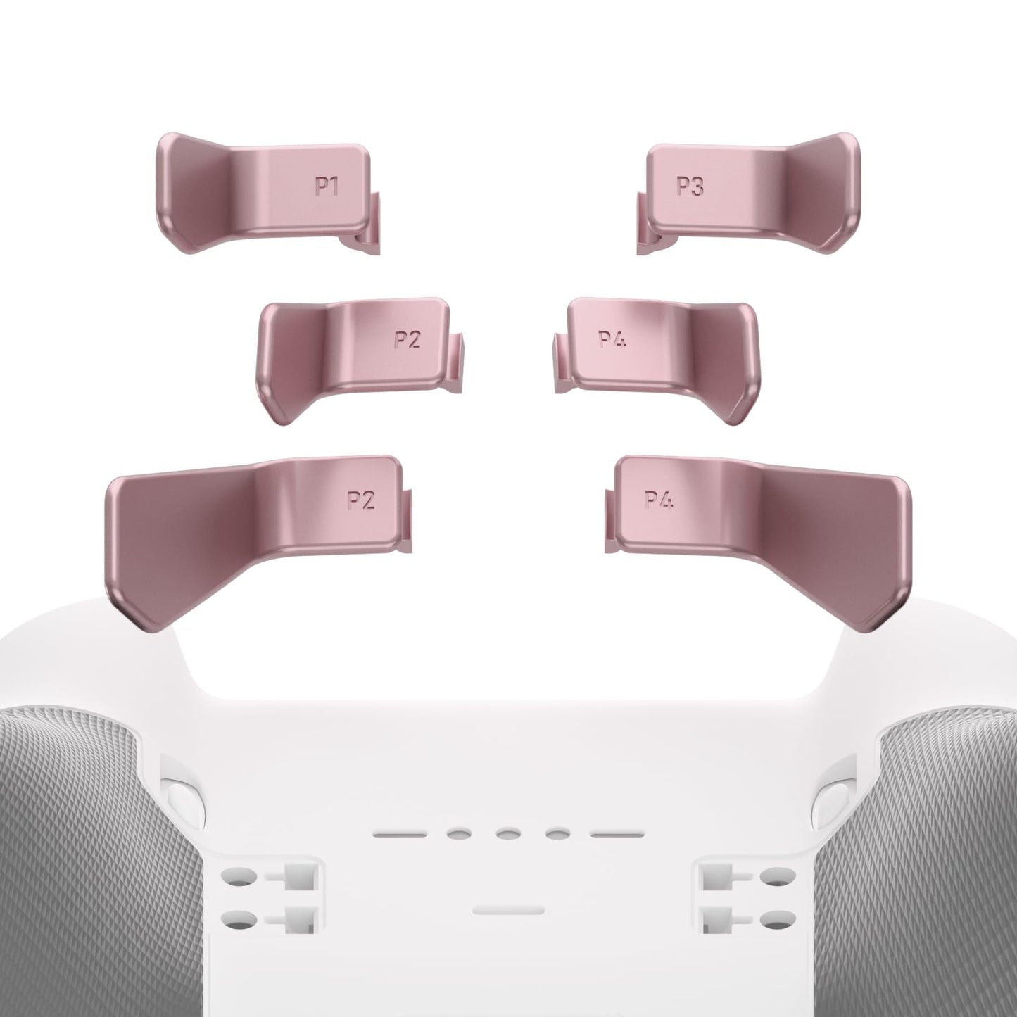 eXtremeRate Swift Paddles for Xbox Elite Controller  6 in 1 Metalic Rose Gold Replacement Interchangeable Back Paddles for Xbox One & Elite Series 2 Controller
