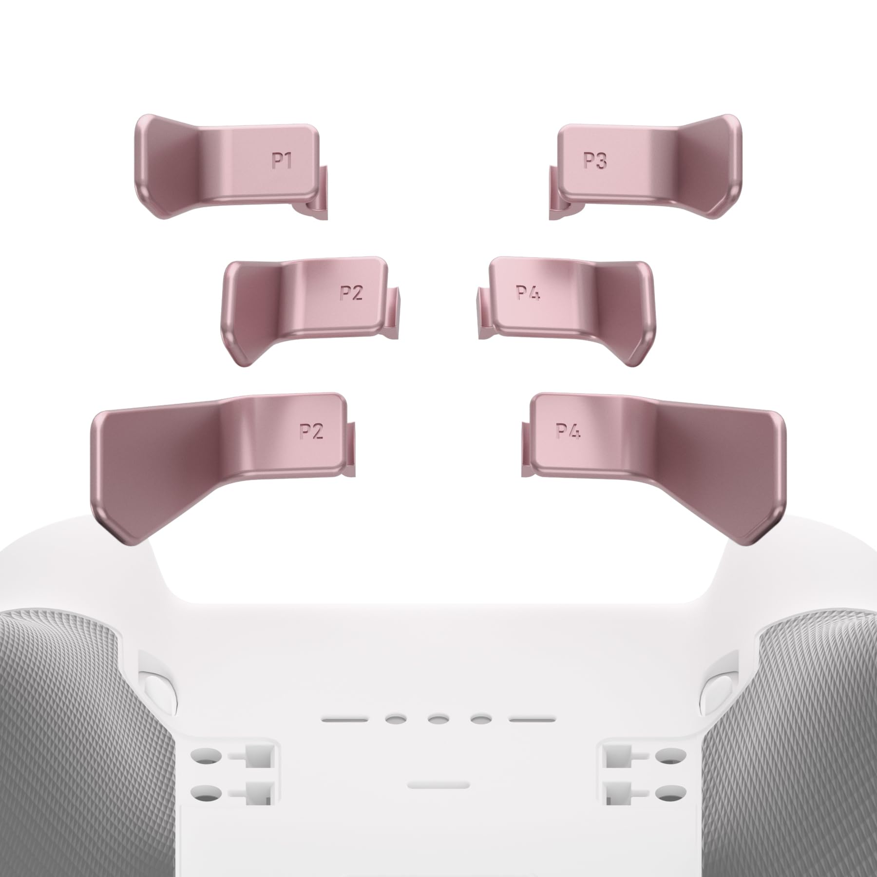 eXtremeRate Swift Paddles for Xbox Elite Controller  6 in 1 Metalic Rose Gold Replacement Interchangeable Back Paddles for Xbox One & Elite Series 2 Controller
