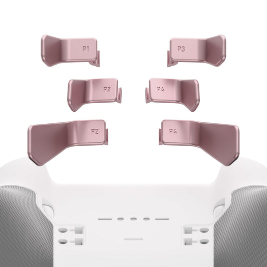 eXtremeRate Swift Paddles for Xbox Elite Controller  6 in 1 Metalic Rose Gold Replacement Interchangeable Back Paddles for Xbox One & Elite Series 2 Controller