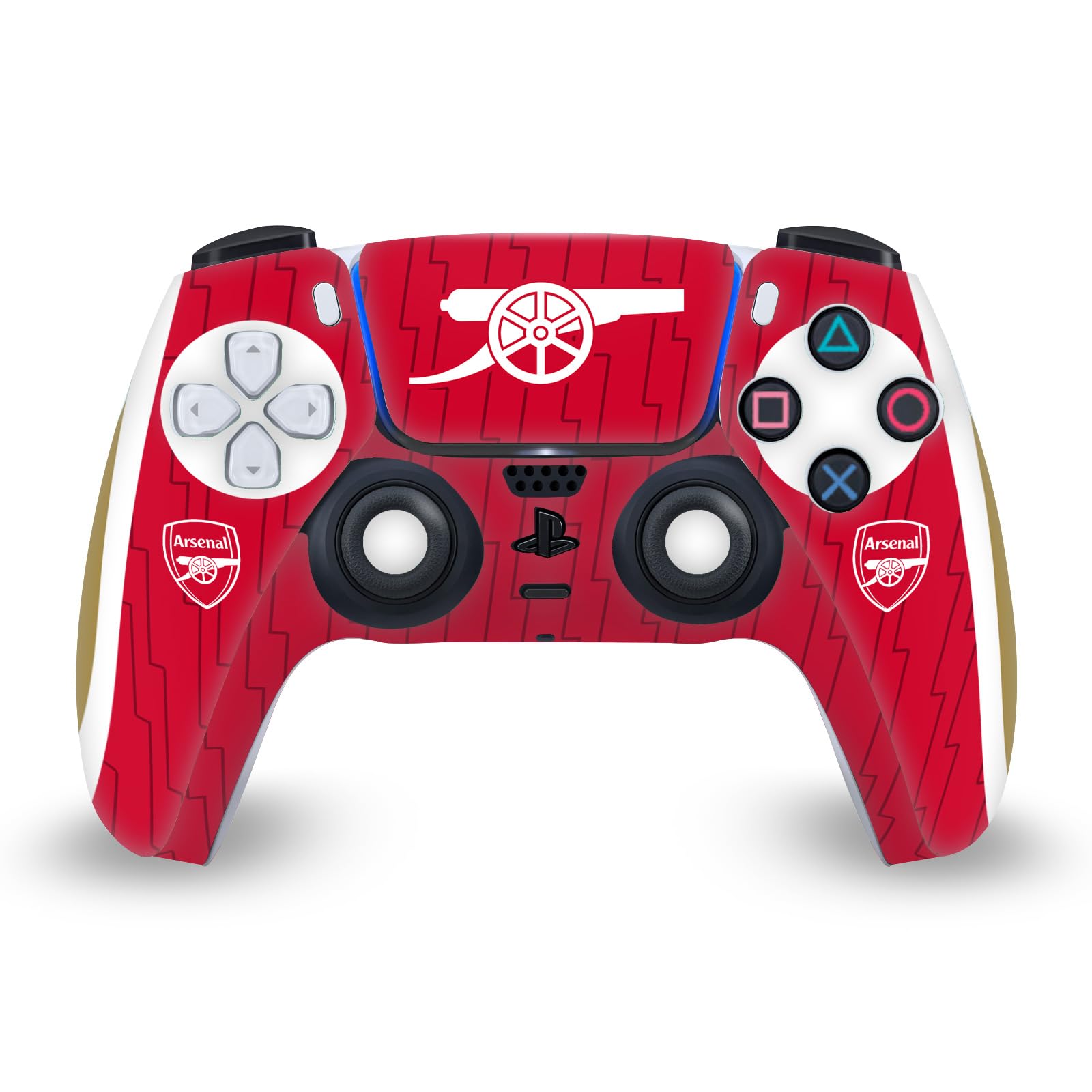 Head Case Designs Officially Licensed Arsenal FC Home 2023/24 Crest Kit Vinyl Faceplate Sticker Gaming Skin Decal Cover Compatible with Sony Playstation 5 PS5 DualSense Controller