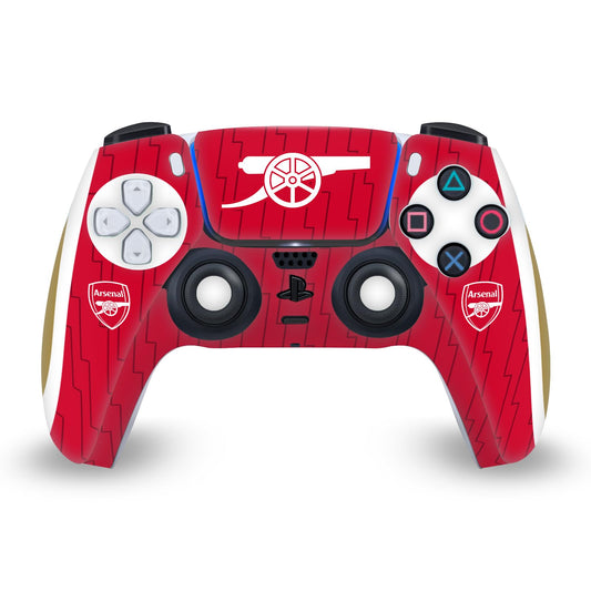 Head Case Designs Officially Licensed Arsenal FC Home 2023/24 Crest Kit Vinyl Faceplate Sticker Gaming Skin Decal Cover Compatible with Sony Playstation 5 PS5 DualSense Controller