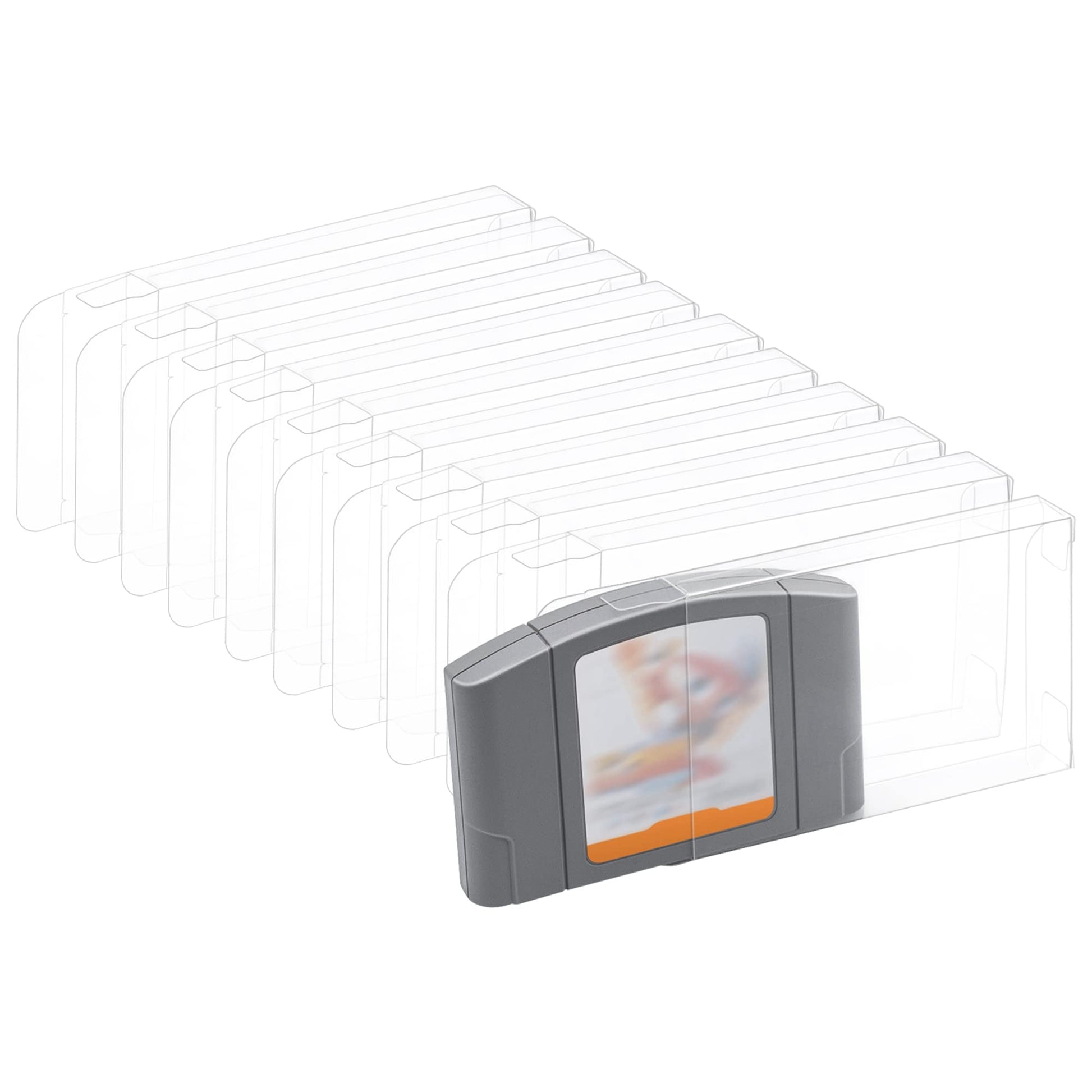 Mcbazel Clear Case Sleeve Protector Set for Nintendo N64 Games - Transparent, Lot of 10