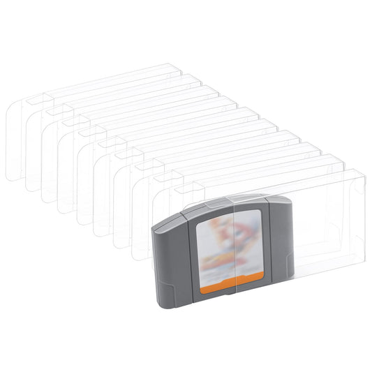 Mcbazel Clear Case Sleeve Protector Set for Nintendo N64 Games - Transparent, Lot of 10
