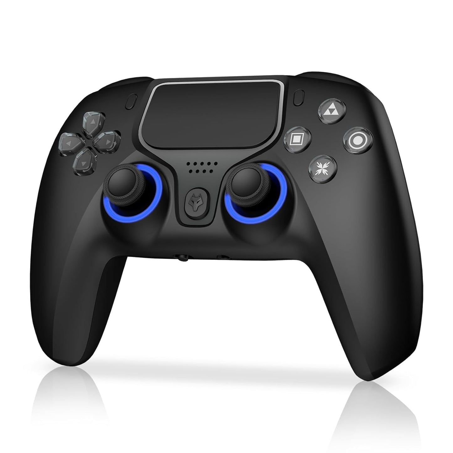 NBCP For PS4 Wireless Controller  Compatible With PS4/PS3/PC/iOS/Android Six-Axis Gyroscope  Dual Vibration 1200mAh Battery Dual Hall Effect Triggers Touchpad  Turbo Function