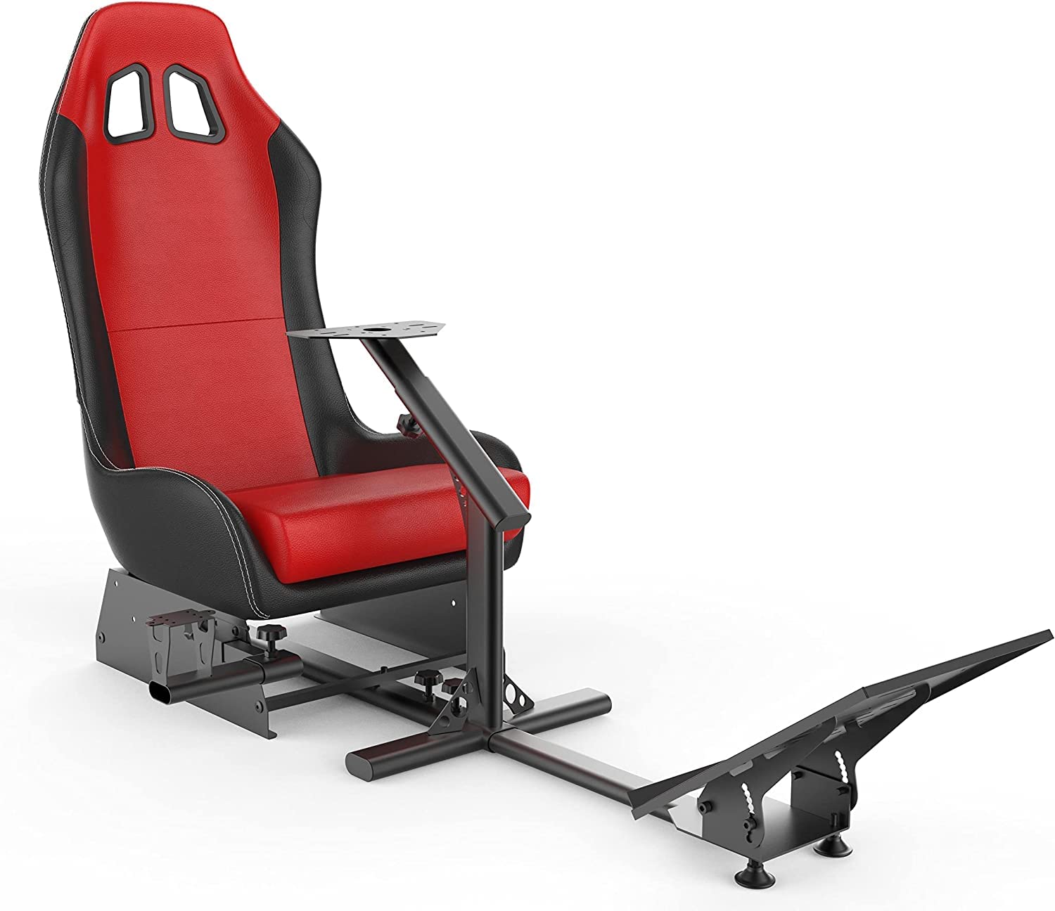 cirearoa Racing Wheel Stand with seat Gaming Chair Driving Cockpit for All Logitech G923 | G29 | G920 | Thrustmaster | Fanatec Wheels | Xbox One  PS4  PC Platforms (Black/Red)