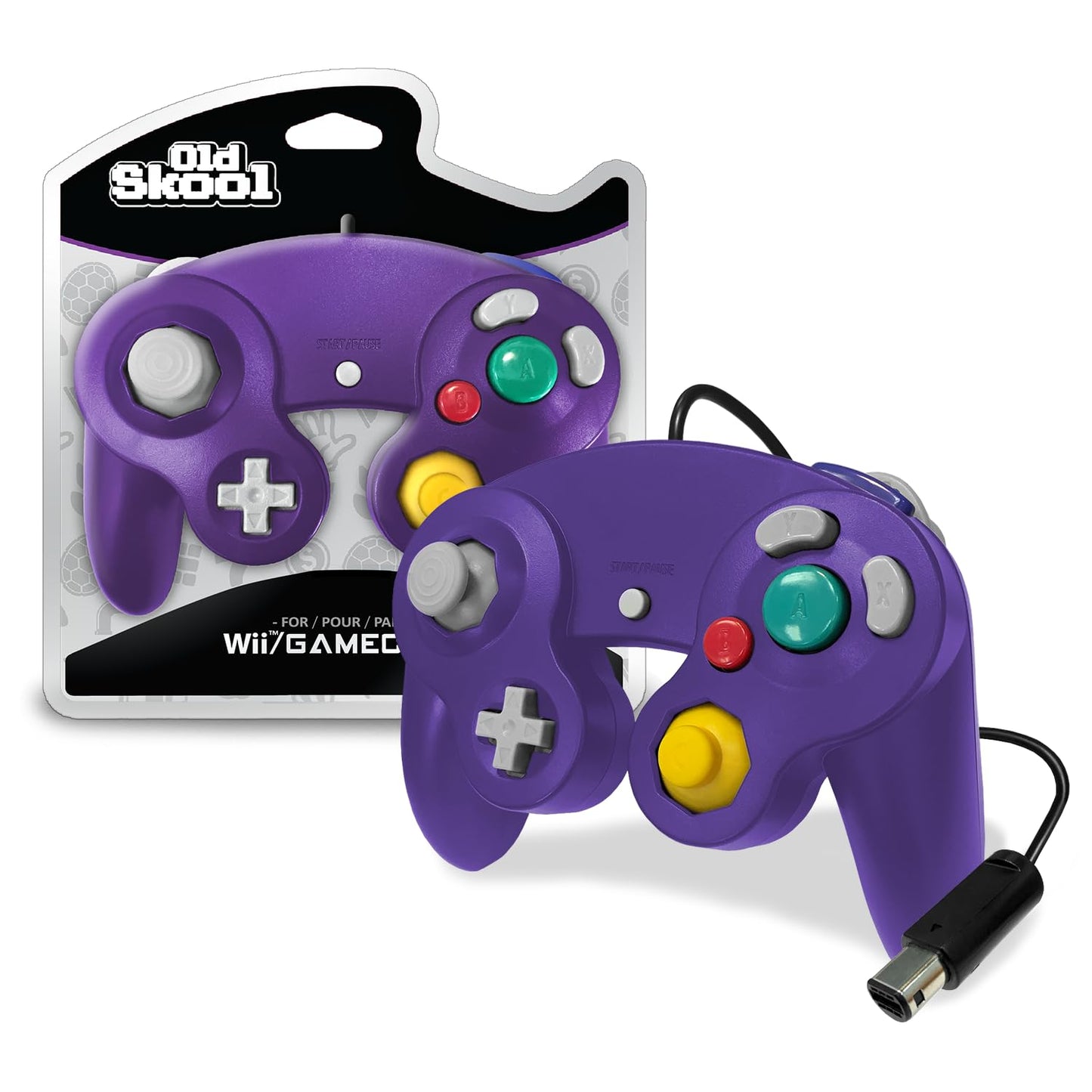 Old Skool Controller Compatible with GameCube/Wii - Purple [gamecube]