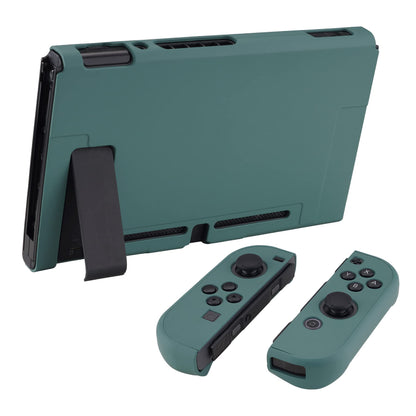 eXtremeRate Nintendo Switch Back Cover - Hard Shell Protector for Joycon, Hunter Green, Model NTP342