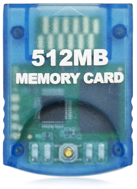 Hyamass Gamecube Memory Card - 512MB High Speed, Blue, Compatible with Nintendo Gamecube & Wii, Model RVL-001