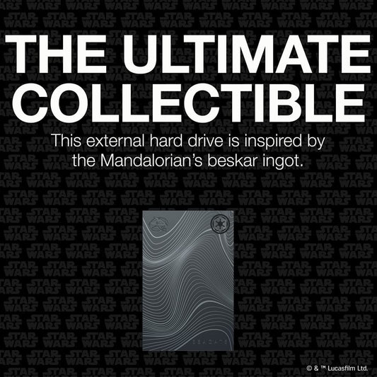 Seagate FireCuda 2TB External Hard Drive - Beskar Color, USB 3.2 Gen 1, Model STKL2000403, Customizable LED RGB Lighting