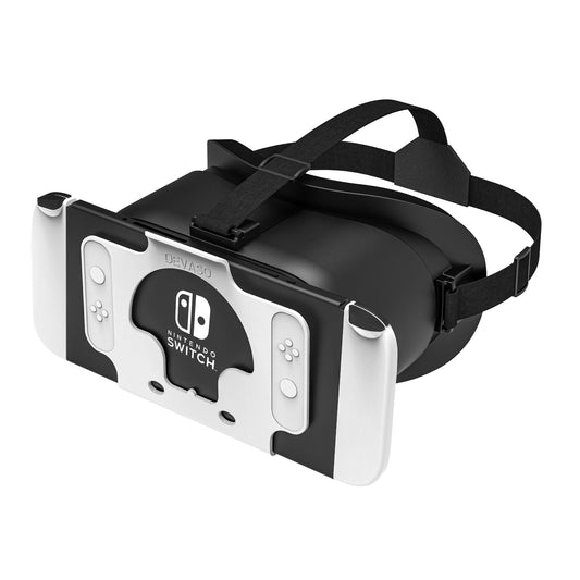 DEVASO Upgraded VR Headset for Nintendo Switch  Switch OLED Model  Virtual Reality Glasses with Adjustable HD Lenses and Comfortable Head Strap  Labo VR Kit 3D Goggles Accessory