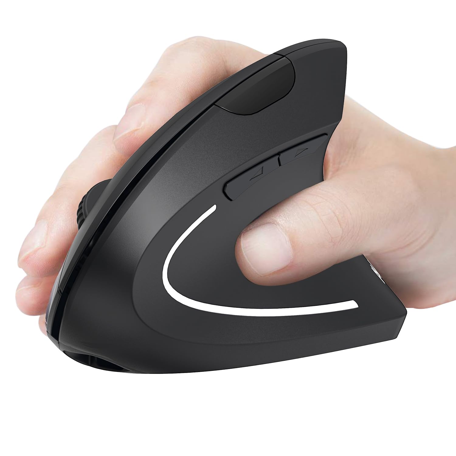 AVMTOM Wireless Mouse Wireless Gaming Mouse Rechargeable PC Mouse with RGB Backlit 6 Buttons Adjustable Ergonomic for Laptop  PC  Computer  Desktop  Notebook etc Gaming Mouse Wireless (Pure Black)