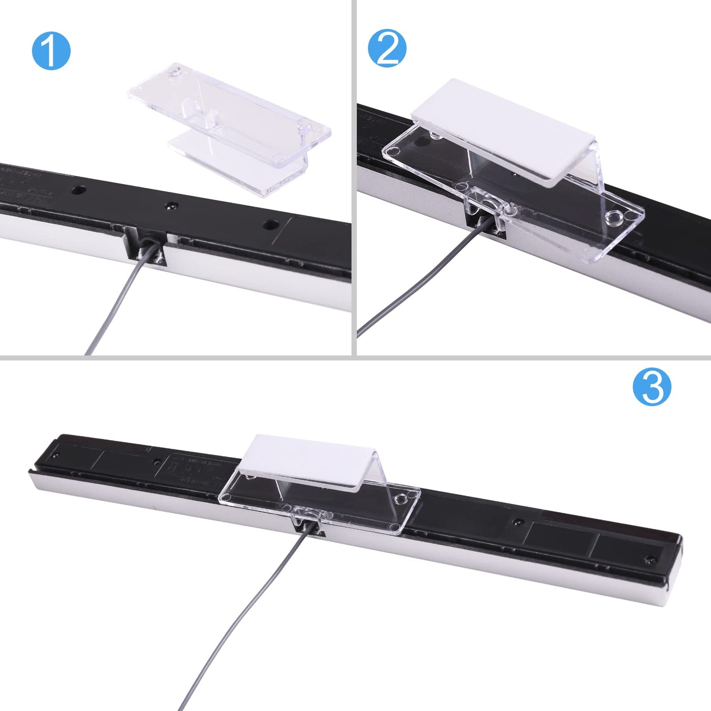 JINHEZO Wired Infrared Sensor Bar for Nintendo Wii Controller - 1 Count, White, Model: JINHEZO-WII Sensor Bar001