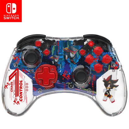 PDP REALMz Wireless Pro Controller for Nintendo Switch, Rechargeable LED, Shadow ARK Chaos, Model 500-246-SDW, Full Motion Controls