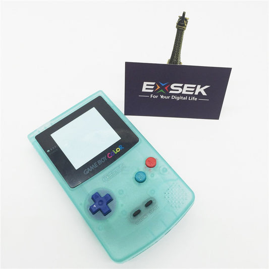 EXSEK GBC Shell Replacement Case Cover for Gameboy Color, Luminous Green Backlight, Model EXGBCLUM