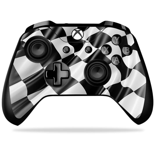 MIGHTY SKINS Xbox One X Controller Skin - Race Flag Vinyl Decal Wrap, Durable & Easy to Apply - Model MIXBONXCO-Race Flag