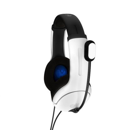 PDP AIRLITE Wired Headset - Lightweight Noise-Canceling Mic, Frost White, 3.5mm Jack, Model 051-108-NA-WH, Officially Licensed for PS