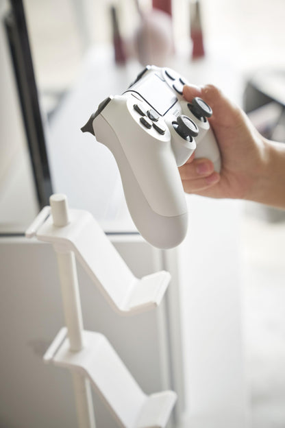 YAMAZAKI Smart Universal Adjustable Game Controller Stand - Alloy Steel, One Size, White, Model 5088-P