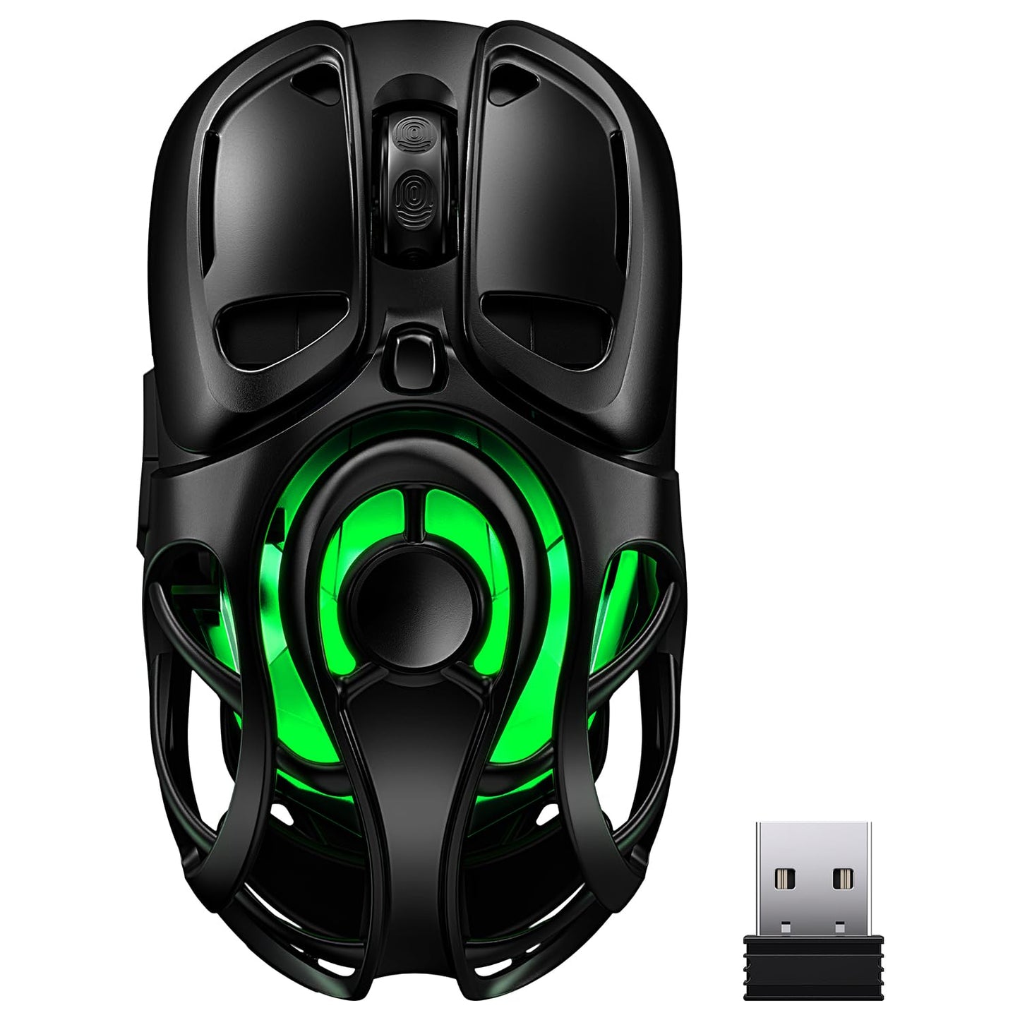 YPBDAN Wireless Gaming Mouse  Tri-Mode 2.4G/USB-C/Bluetooth 5.3 RGB Wireless Mouse  10000 DPI  60Hrs Battery  Ultra-Light Ergonomic Design  Rechargeable Computer Mice Compatible with PC Mac Laptop