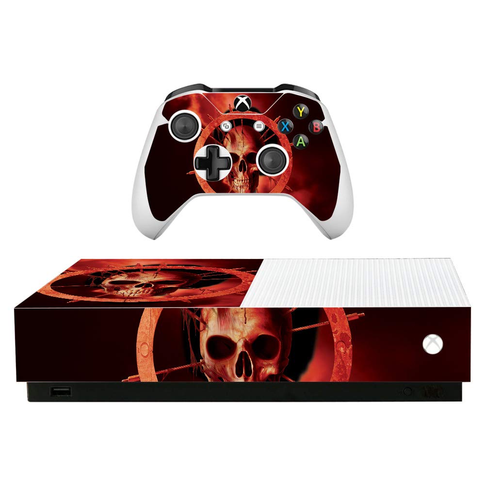 MightySkins Skin for Microsoft Xbox One S All-Digital Edition - Blood Ring | Protective  Durable  and Unique Vinyl Decal wrap Cover | Easy to Apply  Remove  and Change Styles | Made in The USA