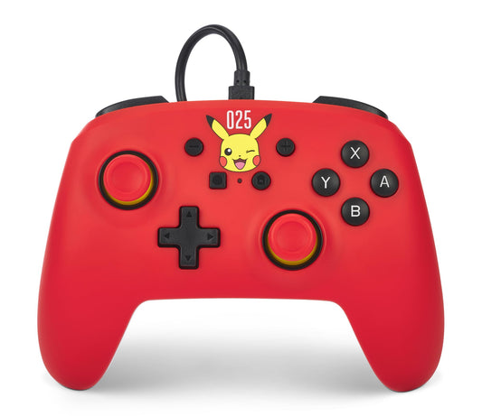 PowerA Nintendo Switch Wired Controller - Laughing Pikachu, 10ft USB Cable, Officially Licensed, Model NSGP0200-01