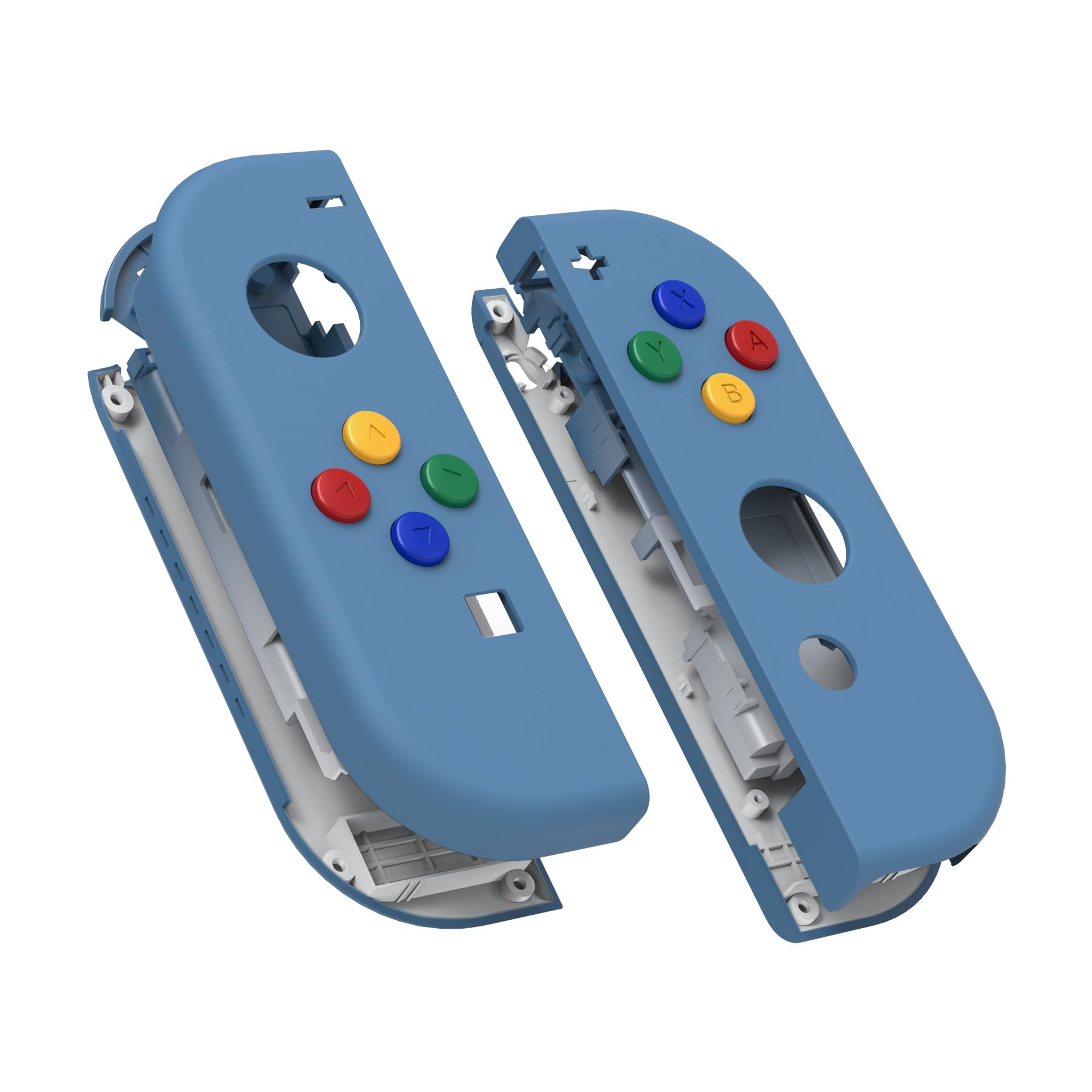 eXtremeRate DIY Replacement Shell Buttons for Nintendo Switch & Switch OLED  Airforce Blue Custom Soft Touch Housing with Corlorful Button for Joycon Handheld Controller - Console Shell NOT Included