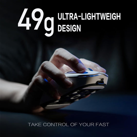 OOCTPK Wireless Gaming Mouse - 8K Dual Polling, 30000 DPI, Super Lightweight 49g, Tri-Mode (2.4G/USB-C/Bluetooth) - White