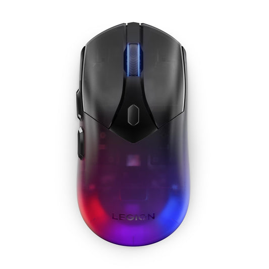 Lenovo Legion M410 Wireless RGB Gaming Mouse - 6 Button Palm Grip Mouse with 16 000 DPI  53 Hour Rechargeable Battery  2-Zone RGB Lighting  NVIDIA Reflex Compatible