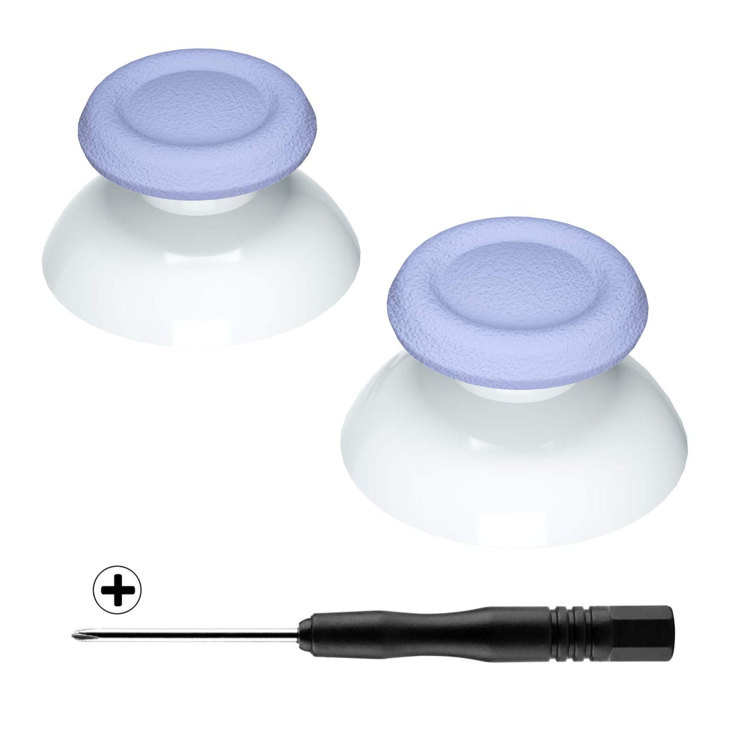 eXtremeRate Light Vight & White Dual-Color Replacement 3D Joystick Thumbsticks for PS5 Controller  Analog Thumb Sticks with Screwdriver for PS4 Slim Pro Controller